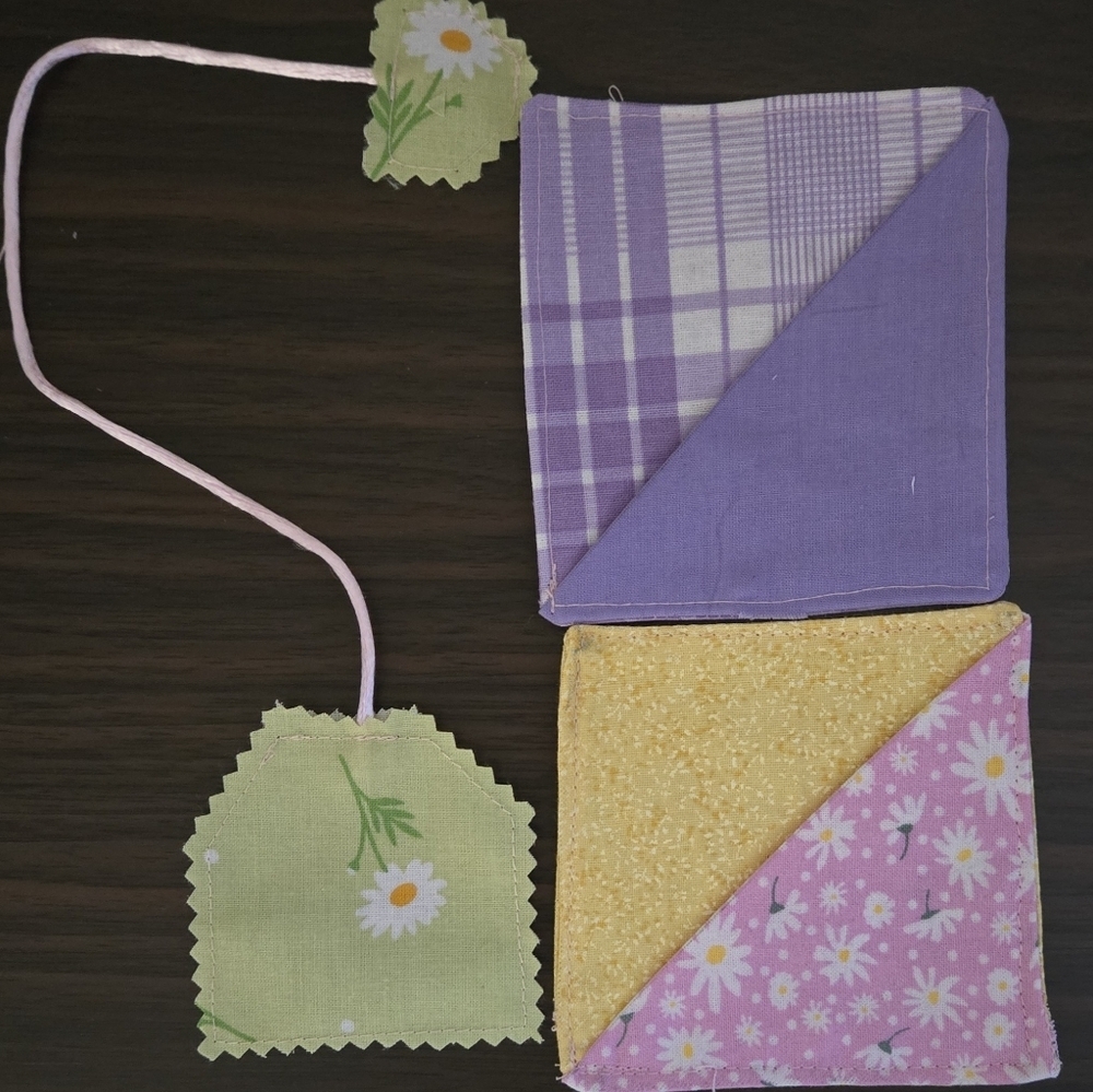 Handmade sewn bookmarks set of 3
